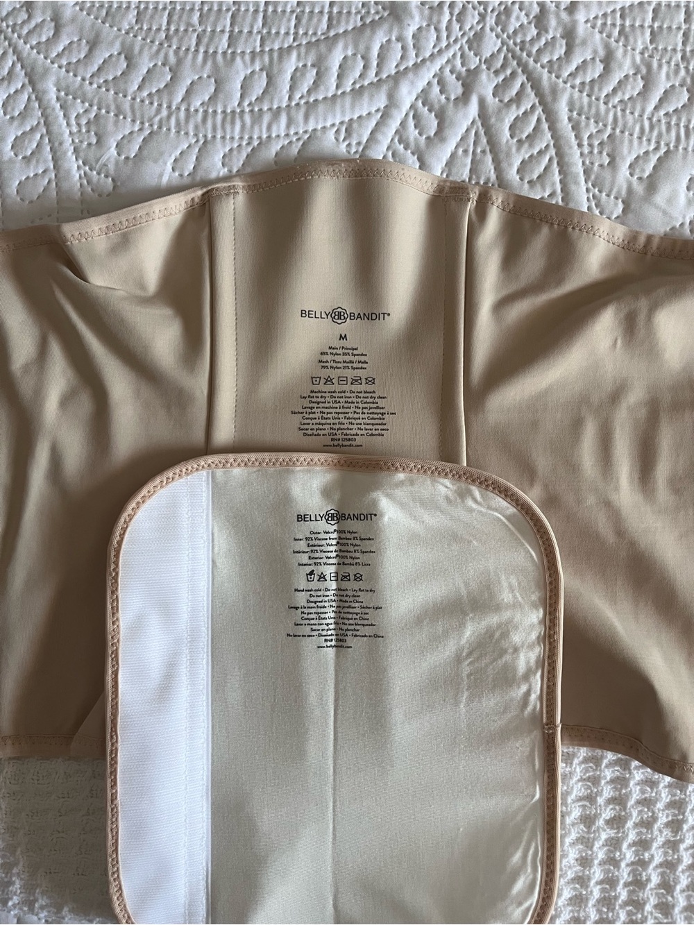 Belly Bandit Beige Postpartum Belly Wrap with Extension Panel - Medium